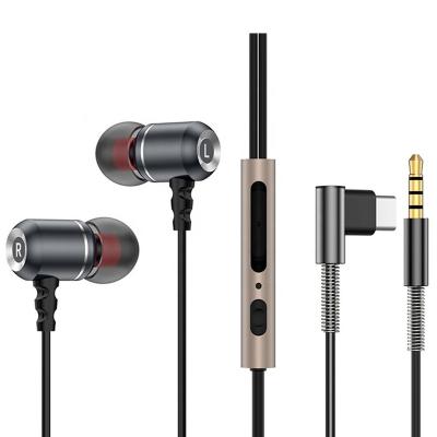 China Sustainable High Quality 3.5MM Type C Wired Earphones Comfortable Earbuds In Ear Headphones With Microphone for sale