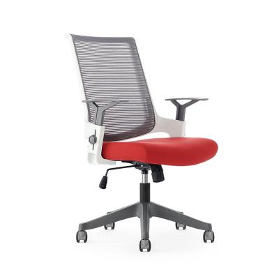 China Commercial Furniture Armrest Swivel Executive Office Chair Modern Multifunctional Mesh Chair Rotation Adjustable Desk for sale