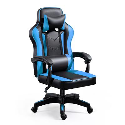 China Hot-selling Rotation High Back PC Racing Extended Leather Silla Gamer Racing Led Gaming Computer Chair With Footrest for sale