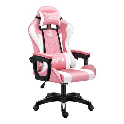 China Wholesale Custom Logo Rotation PU Leather Four Point Fixed Armrest PC Silla Gamer Computer Gaming Chair Ergonomic With Footrest for sale