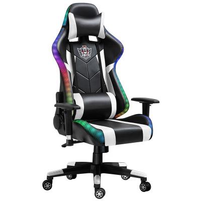 China New Arrival LED Light Adjustable Modern PC Gaming Chair Office Chair Office Furniture Synthetic Leather (Size) for sale