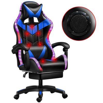 China (Height) 135 Degree Adjustable Racing E-sports Chair Massage LED Gaming Chair In Home Office for sale