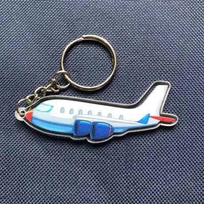 China UV Acrylic Cute Promotional Gifts Key Chain Designers Initial Key Chain for sale