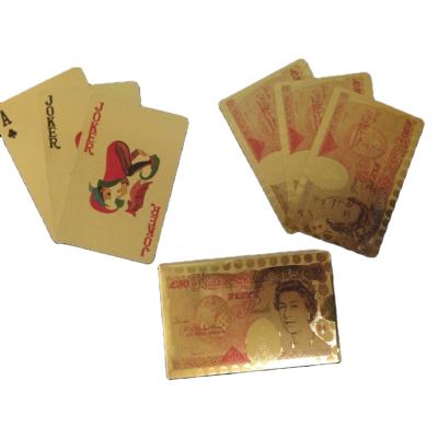 China Gold Foil Gold Foil Playing Cards Promotional Cards Print With Customized Design UK Elizabeth Pound Playing Card Cards for sale