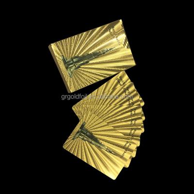 China Gold Foil Low MOQ Fast Delivery Gold Foil Custom Playing Cards for sale