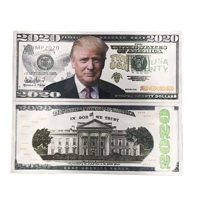 China One Dollar Bill 2020, Trump Gold Foil Fake America India Trump Money With Best High Quality Souvenir Material Silver Plastic PET Card for sale