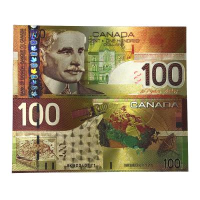 China Canada Gold Foil Canada Banknote Canada 100 Dollar Bill Silver Best Souvenir In Canada Market for sale