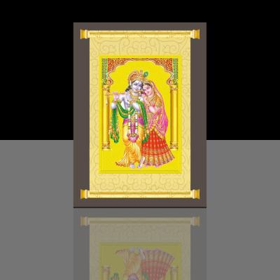 China India Factory Selling 24k Gold Plated Hindu God Image Of India God Photo 3d With Frame for sale