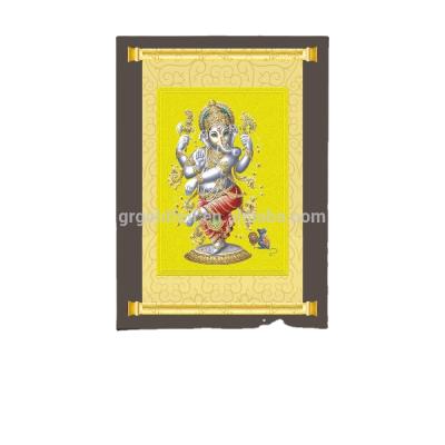 China India 3D 24K Lenticular Gold Plated Hindu God Image for sale