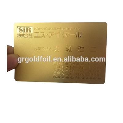 China Transparent gold foil+ PET business name card for sale