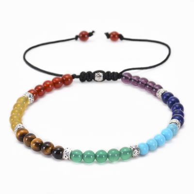 China FASHIONABLE Natural Stone Female Synthetic Turquoise Hand String Beads Yoga Bracelet Adjustable Bangle Bracelet for sale