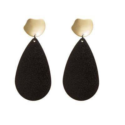 China Black exaggerated cool temperament earrings women drop earrings water long fashionable personality high earrings for sale