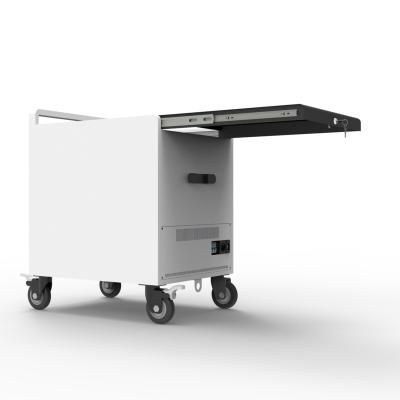 China OCP 32 Slot AC Plug Charge and Sync Cart Tablet Storage and Charging Cart Laptop Charging Carts for sale