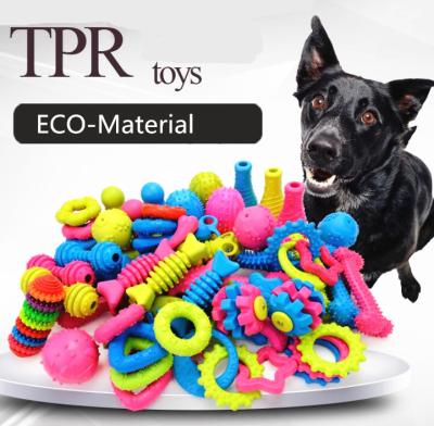 China Hot Selling Viable TPR Pet Squeak Toys Lathe Pet Toy Dog Cat Durable Rubber Chew Toys for sale