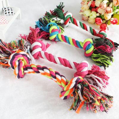 China Sustainable Free Samples Dog Chew Toy Cheap Double Knot Rope Bite Dog Rope Stuffed Dog Pet Chew Toys Viable for sale