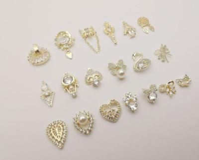 China Luxury Nail D Nail Jewelry Manufacturers Supply Delicate Alloy Zircon Diamond Nail Art Decorations for sale