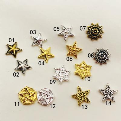 China New star glass stars and moon nail metal props and sun metal alloy rivet decoration for sale