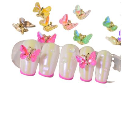 China Super Instant Metal Manual 3 D Butterfly Nail Jewelry Diamond Diamond Nail Decoration New for sale