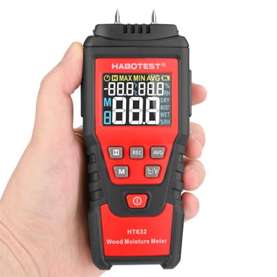 China New Portable Small Digital Habotest Wood Moisture Multimeter HT632 With Color LCD Display HT632 for sale