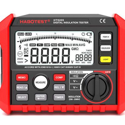 China Hot Selling HT5205 2500V Megohmeter Digital Insulation Tester Multimeter HT5205 for sale