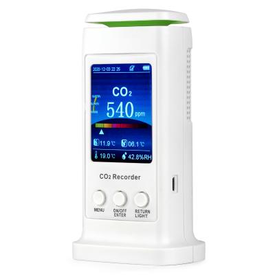 China HT600 20000ppm Handheld CO2 Logger Monitor Carbon Dioxide Recorder with USB Temperature and Humidity Air Quality Tester 3 in 1 146*80*68mm for sale