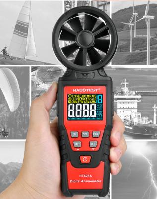 China Use Habotest HT625A Digital Extended Portable Anemometer for 9999 CFM Air Volume Tester Wind Speed ​​in Different Units 197 x 60 x 33mm for sale