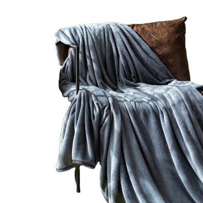 China Therapy PRIME 2020 Best Quality Durable Throw Fleece Blanket Gray Super Comfortable Cozy Flannel Soft Blanket for sale