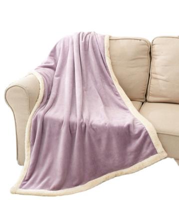 China China Portable 100% Polyester Ultra Double Layer Bedding Throws Flannel Fleece Blanket Good Quality for sale