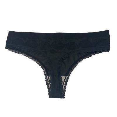 China Custom Made Ladies Panties OEM Ladies Waist Panties Antibacterial Sexy Seamless Thongs Panties Black or Dark Blue for sale