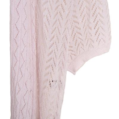 China Pink Cardigan Apparel Winter Anti-pilling Knitted Women Winter Lapel Vest Sweater Coat Mid Length Jacket for sale