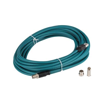 China Other waterproof m12 connector 8 pin male to female circular extension cable CCB-84901-2001-05-000 EN 2000 5M Ethernet cable for sale