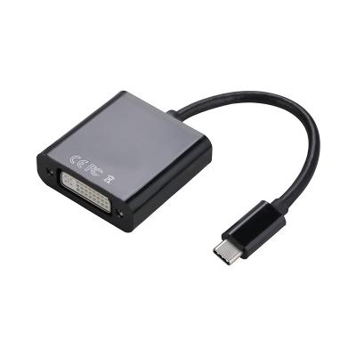 China COMPUTER USB Type-C to DVI Adapter 1080P Adapter Male to Female Converter Type C 3.1 USB-C to DVI Cable ABS Shell for sale