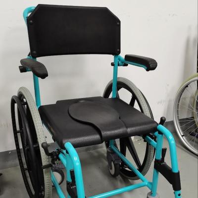 China Healthcare AluninumCommode and shower wheelchair with 2 x 24