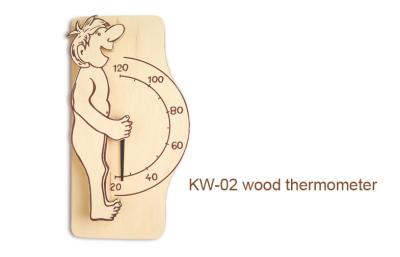 China Durable Sauna Accessories , cartoon wooden thermometer for sauna room for sale