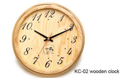 China OEM Sauna Accessories waterpoof , wooden clock round for sauna room for sale