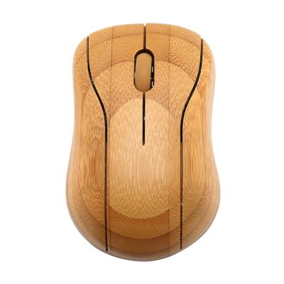 China Bamboo Factory Customized Laser Engraving Logo Bamboo Wireless Mouse For Windows Mac for sale