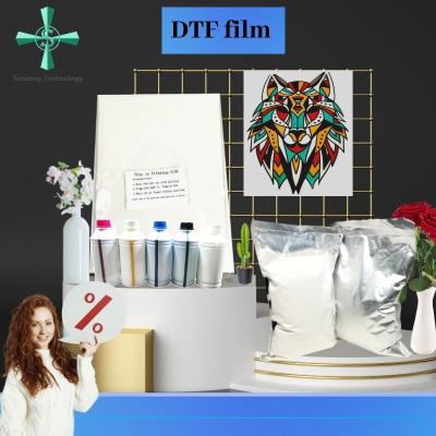 China SINAMAY PET printable film for dtf printable DTF film heat transfer vinyl sheets for designs clothes for sale