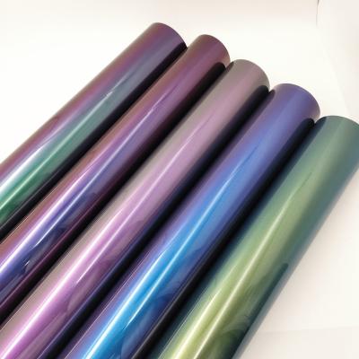 China Washable; Easy Front Changing PU Color Vinyl Rolls Chameleon Htv Heat Transfer For Apparel for sale