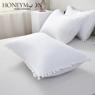 China Pom Pom Duvet Cover Set White viable, ultra soft, comfortable, breathable and durable comforter cover for sale