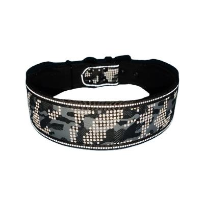 China Amazon Hot Sale Camouflage Dog Collar Padded Soft Comfortable Reflective Pet Collar for sale