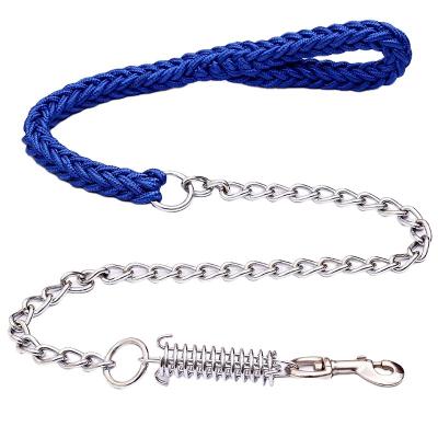 China Durable Strong Nylon Dog Leash And Collar Set With Cushion Outdoor Dog Leash Rope Traction Walking Rope for sale