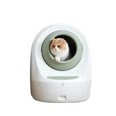 China 2021 New Viable Self Deodorizer Self Cleaning Cat Toilet Cat Litter Box Fully Enclosed Smart Cat Litter Box Automatic Large for sale