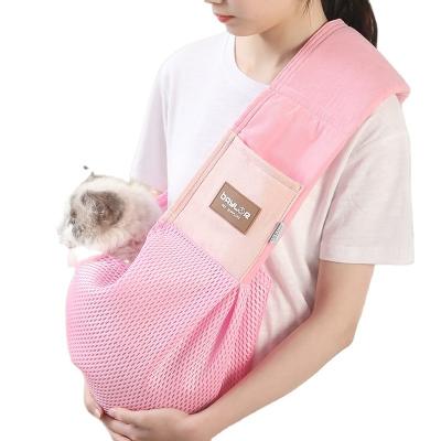 China Factory Direct Breathable Cat Backpack Pet One-Shoulder Messenger Bag Cat Going Out Travel Bag for sale