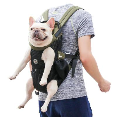 China Sustainable Pet Backpacking Breathable Backpacking Dog Shoulder Chest Envelope Mesh Dog Cat Bag for sale