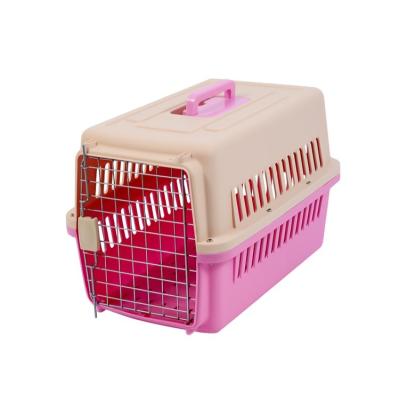 China Breathable Pet Supplies Wholesales Pet Carrier Cat And Dog Air Box Displacement Flat Check In Pet Carrier Box for sale