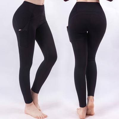 China Black Breathable Yoga Pants Fitness Sports Tight Fit Breathable Yoga Gaiters for sale