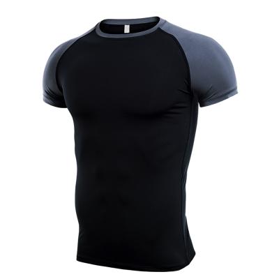 China Latest Slim Men's Breathable T-shirt Sports Fitness Clothing Mens Breathable T-shirt for sale