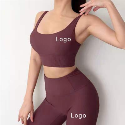 China Lightweight Simple Bra Gym Sports Legging Knitted Yoga Set Dropship Manufacturer Price for sale