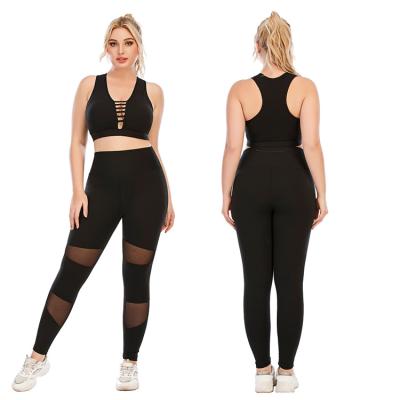 China New Arrivals QUICK DRY Fitness Gym Logo Gym Clothing Female Women Solid Color Yoga Set Sexy Lady Oversized Custom Made for sale