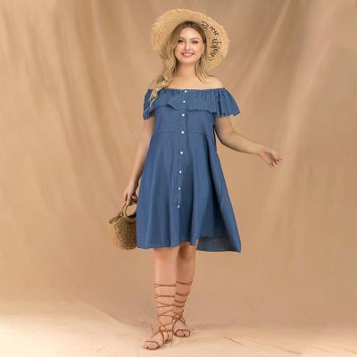 China 2022 New Women's Washable High-grade Denim Loose Plus Size Dress for sale